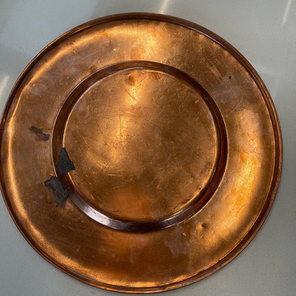 $360 set of 6 solid copper vintage plates 11.5” platter charger craftsman - Picture 4 of 14